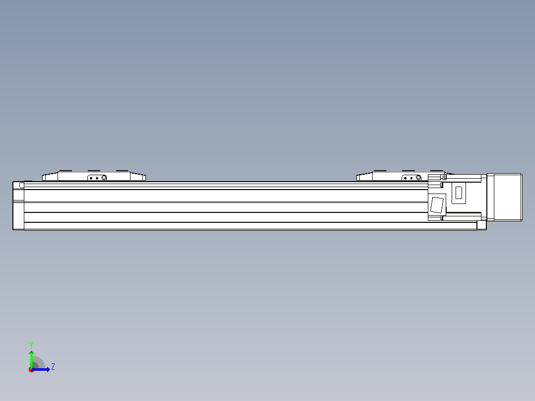 滚珠丝杠线性轴TPA-GCRS-80-1610C-L100-MR-M20-N3左视图
