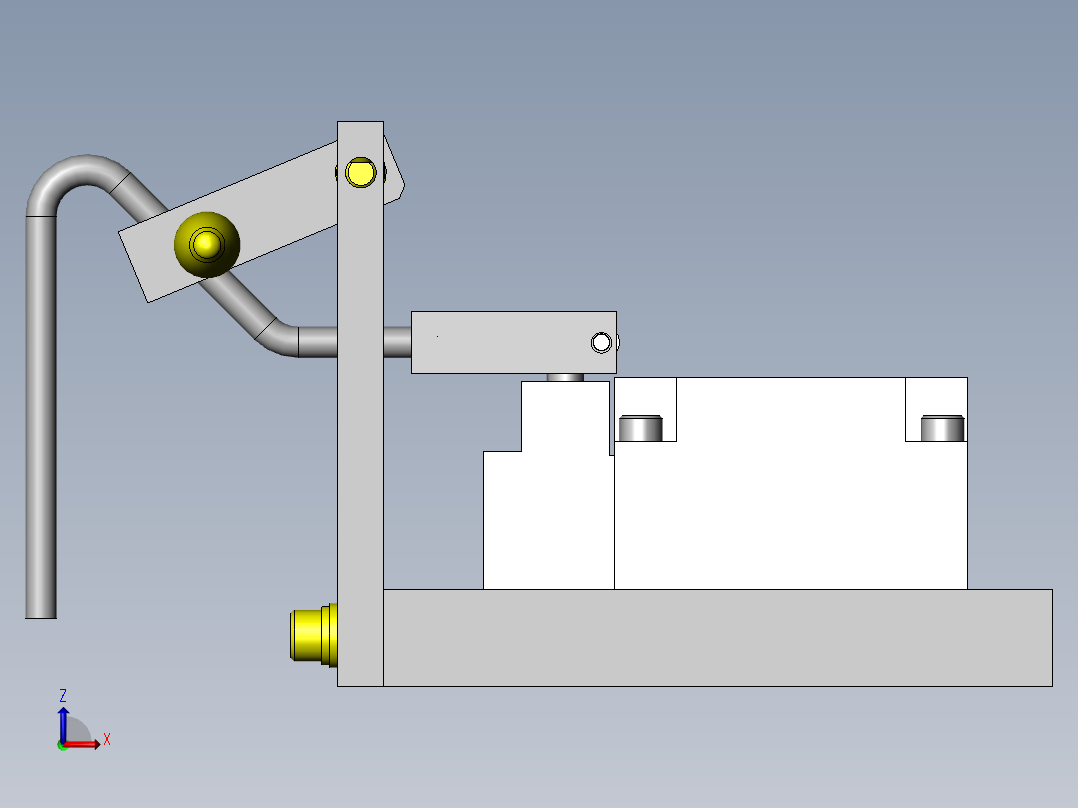 带锁开关杆前视图