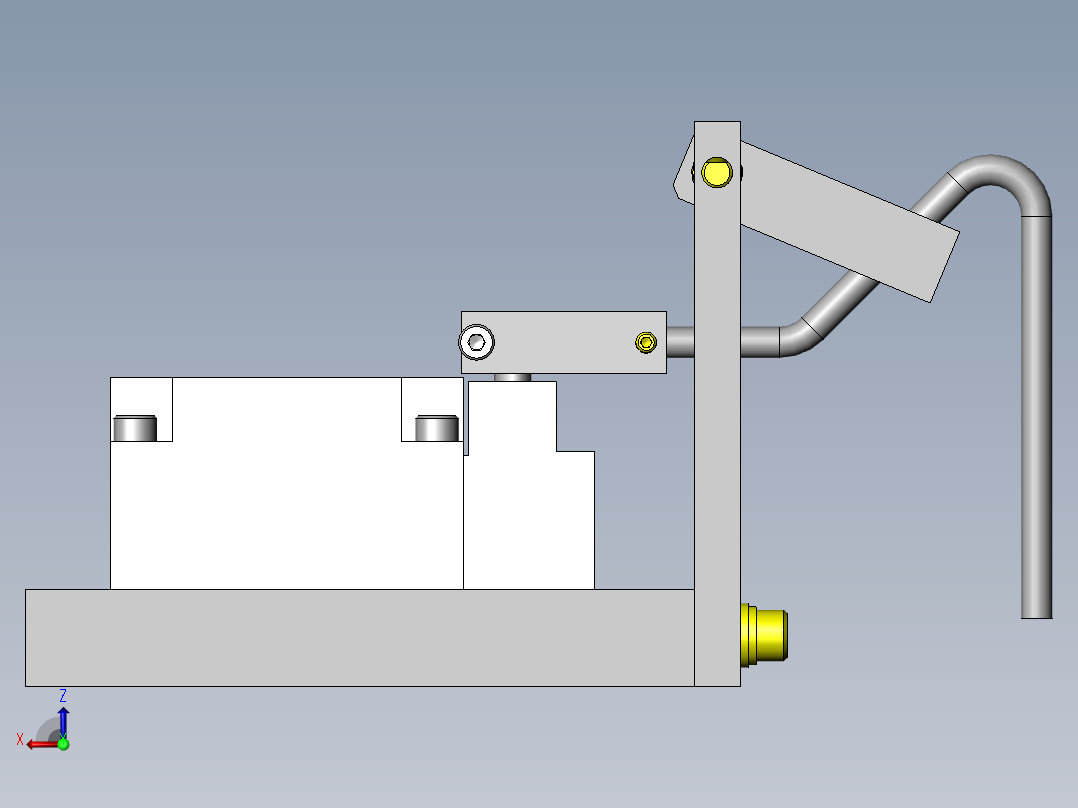 带锁开关杆后视图
