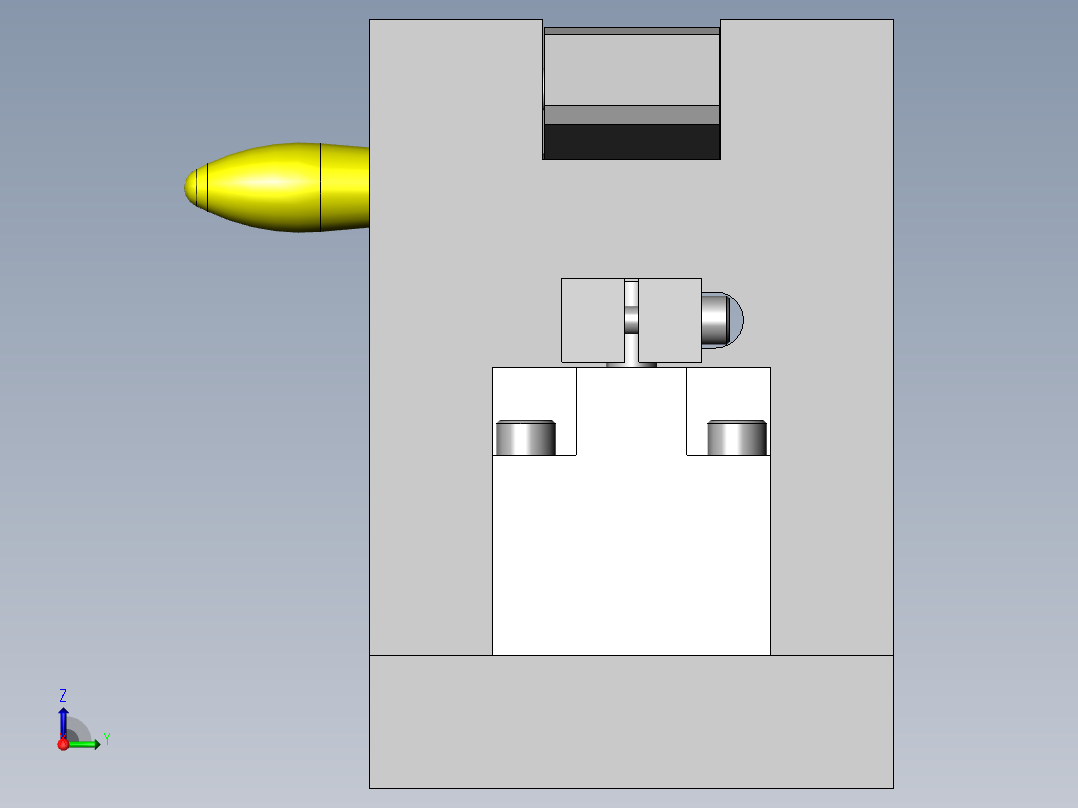 带锁开关杆右视图