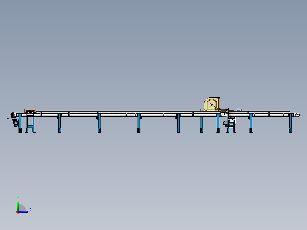 抛丸上料输送线左视图