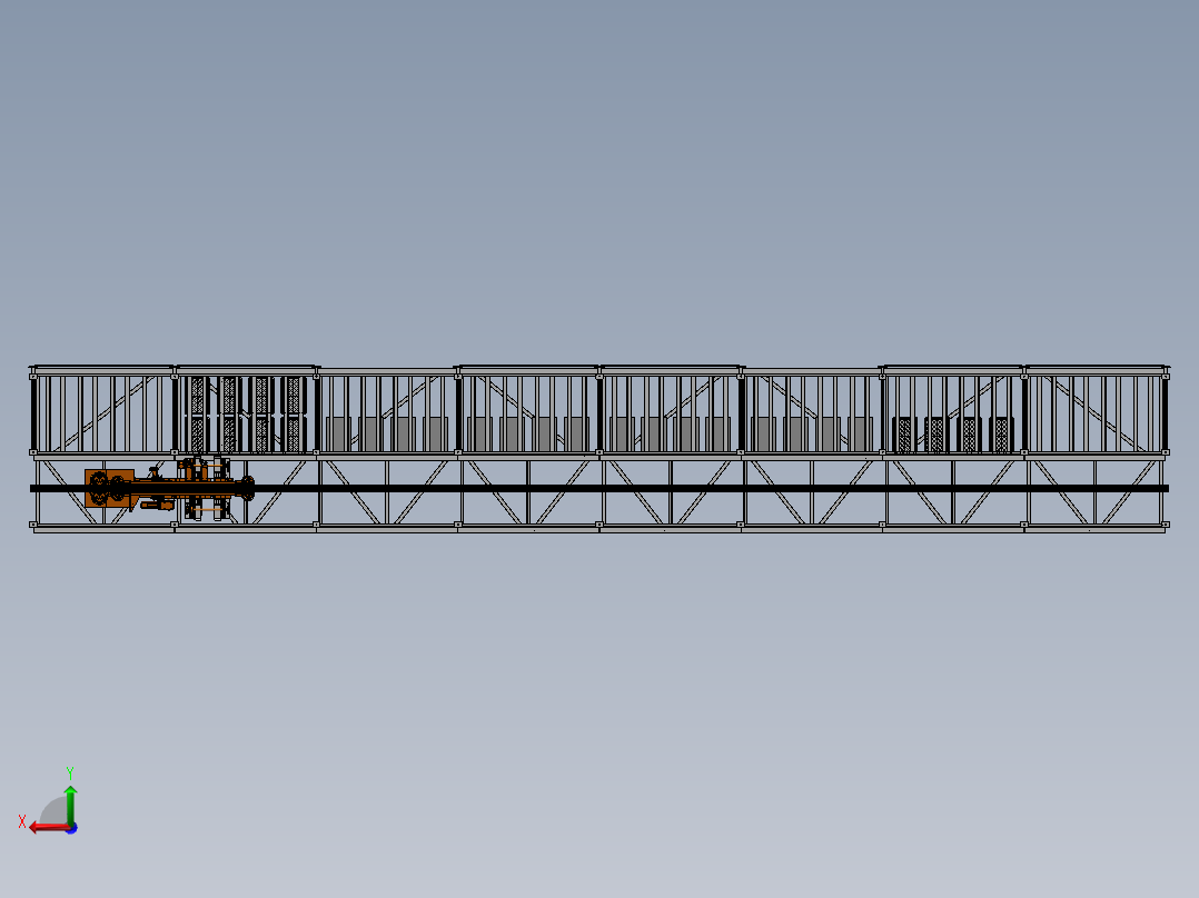 E146 立体仓库及堆垛机后视图