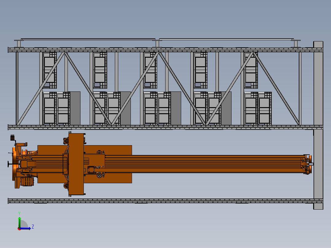 E146 立体仓库及堆垛机左视图