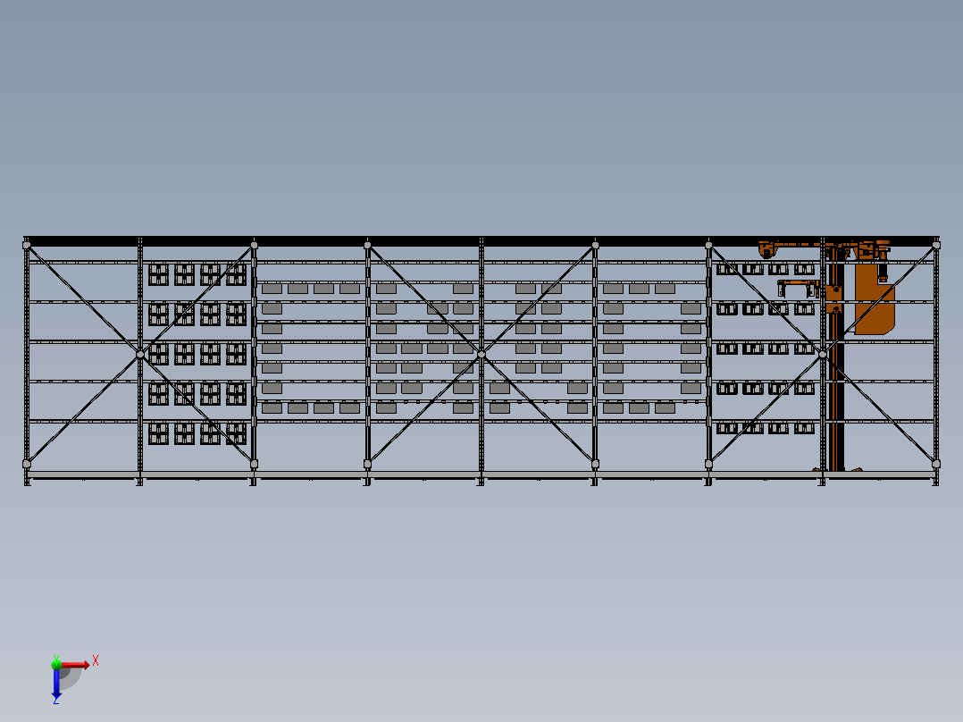 E146 立体仓库及堆垛机俯视图
