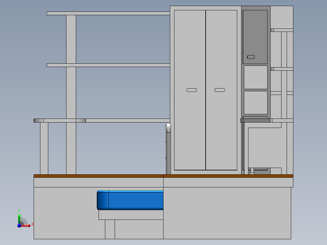 一款上下床前视图