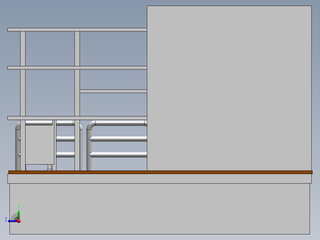 一款上下床右视图