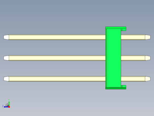 彩色公头100mil（2.54mm）系列-DS1021_green_3x26p_100mil_Type5_rev1.0右视缩略图
