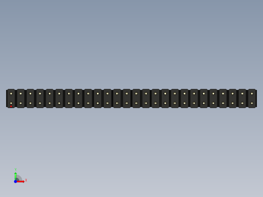 彩色公头100mil（2.54mm）系列-DS1021_black_2x26p_100mil_Type5_rev1.0前视缩略图