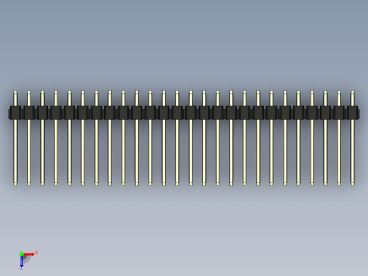彩色公头100mil（2.54mm）系列-DS1021_black_2x26p_100mil_Type5_rev1.0俯视缩略图