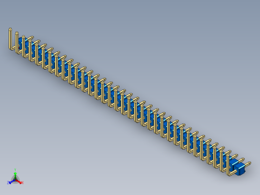 彩色公排针 100mil 2.54mm 系列-DS1022_blue_34p_100mil_TypeU_rev1.0正等轴测缩略图