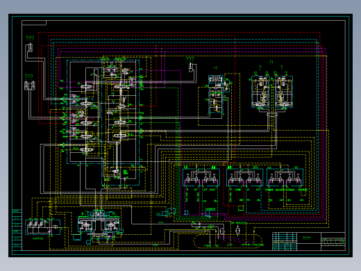中外挖掘机液压系统图纸
