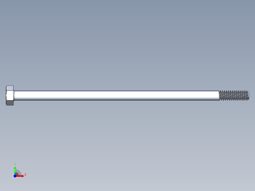 UNC 六角螺栓-Hex Bolt 0.250-20 x 6前视图