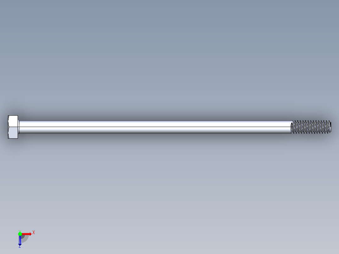 UNC 六角螺栓-Hex Bolt 0.250-20 x 6俯视图