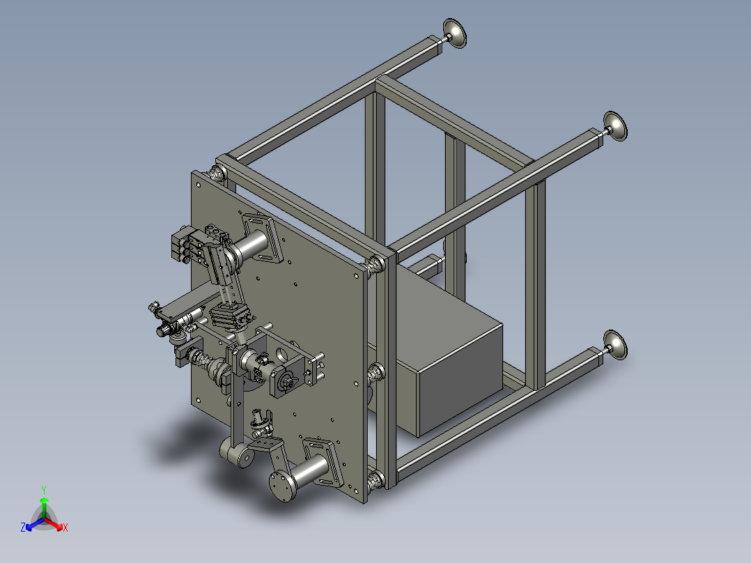 汽车锁栓磨耗试验机正等轴测图