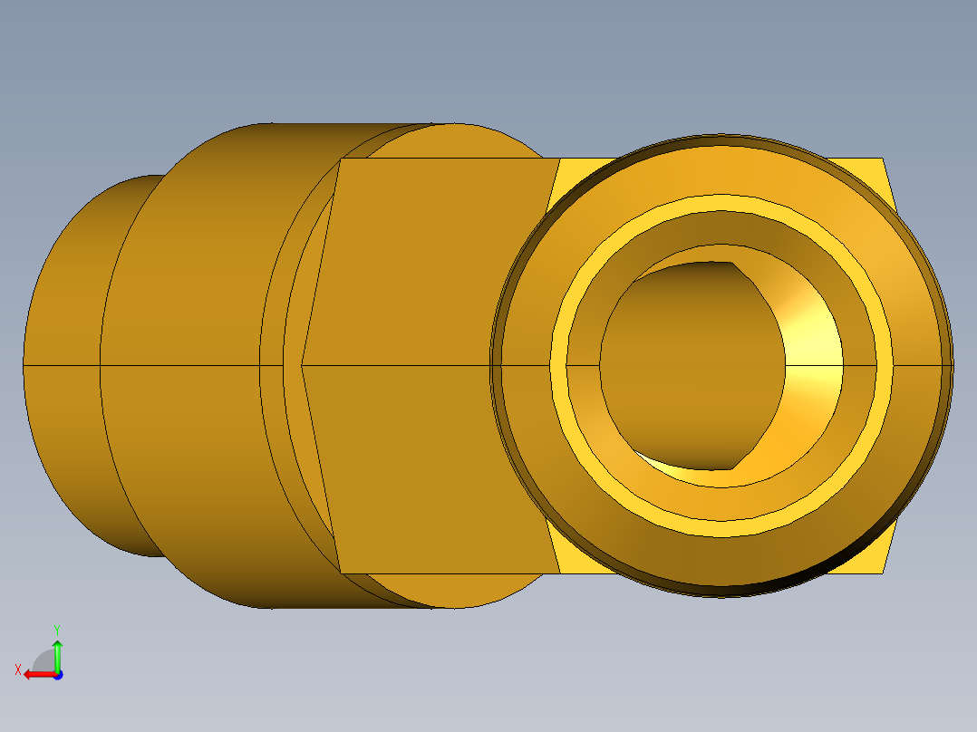 扩口式工业通用硬管接头45Deg Elbow 159F-4-2后视图