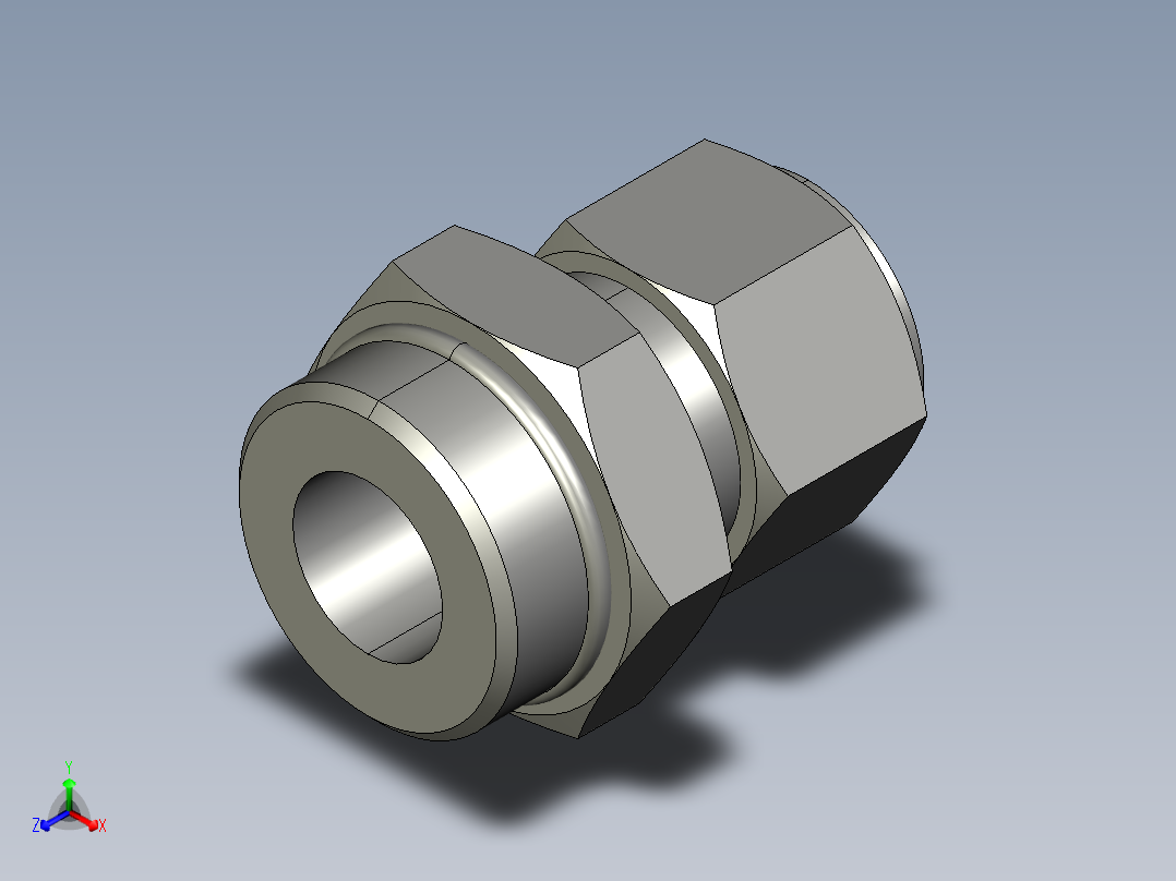 卡套式工业通用硬管接头16-20_f5bu-s正等轴测图