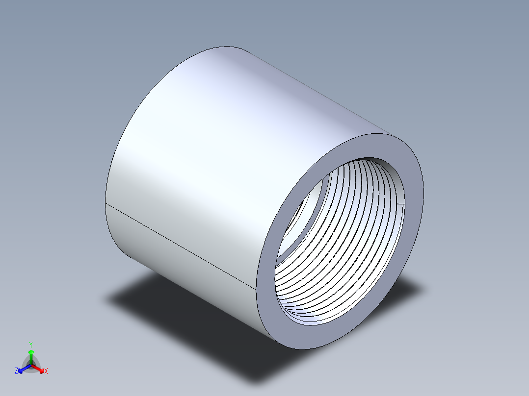 CPVC管件12-Sch80_Coupling_FPTxFPT_9830-015 _1.5in主视图
