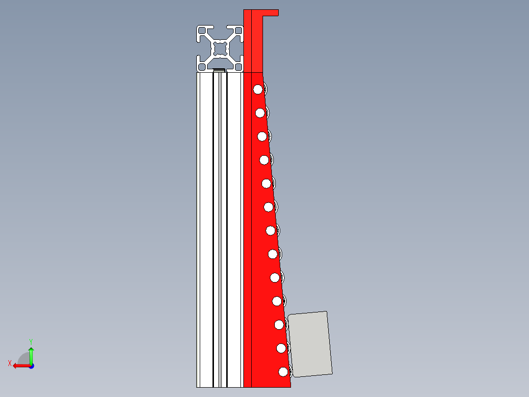 斜坡滚筒输送带-STP后视图