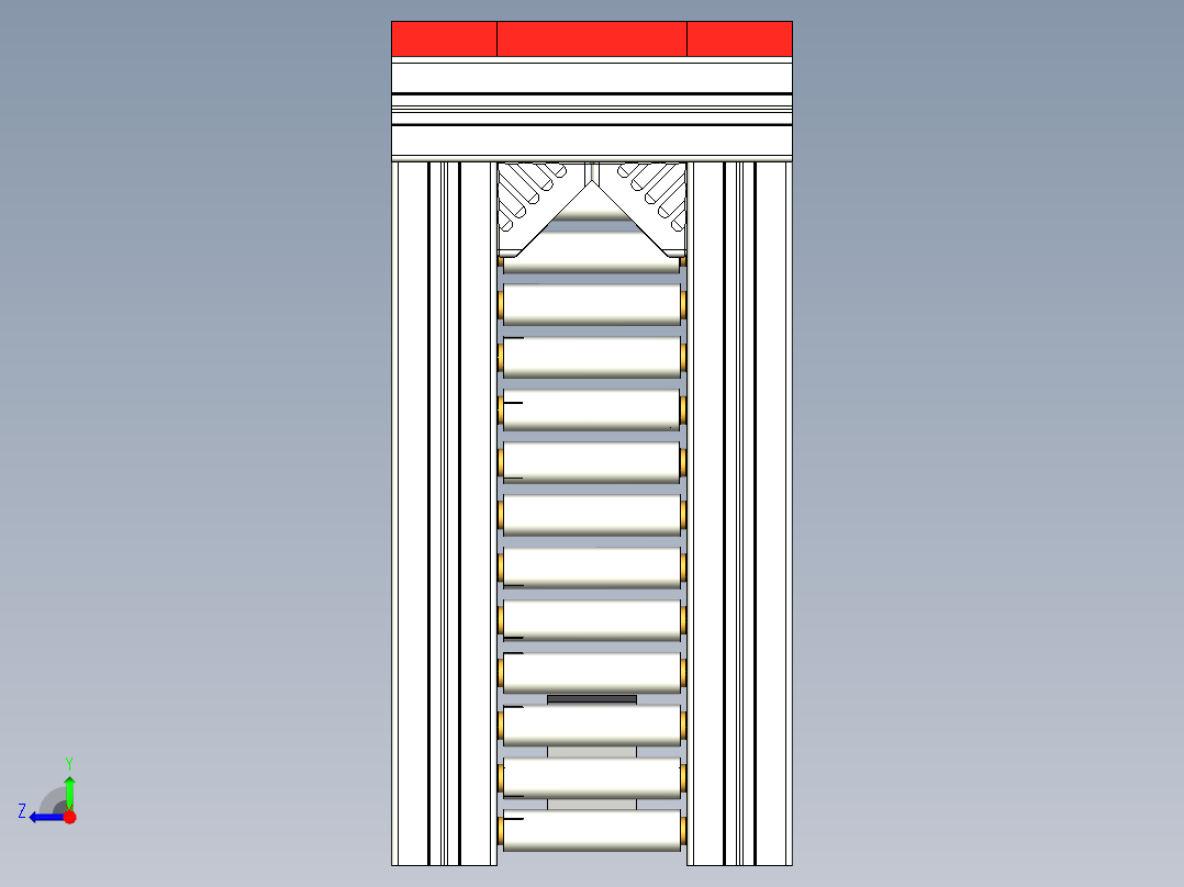斜坡滚筒输送带-STP右视图