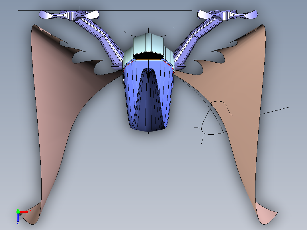 翼龙飞行器俯视图