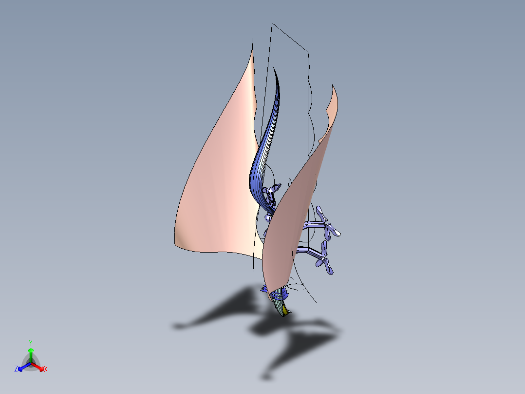 翼龙飞行器正等轴测图