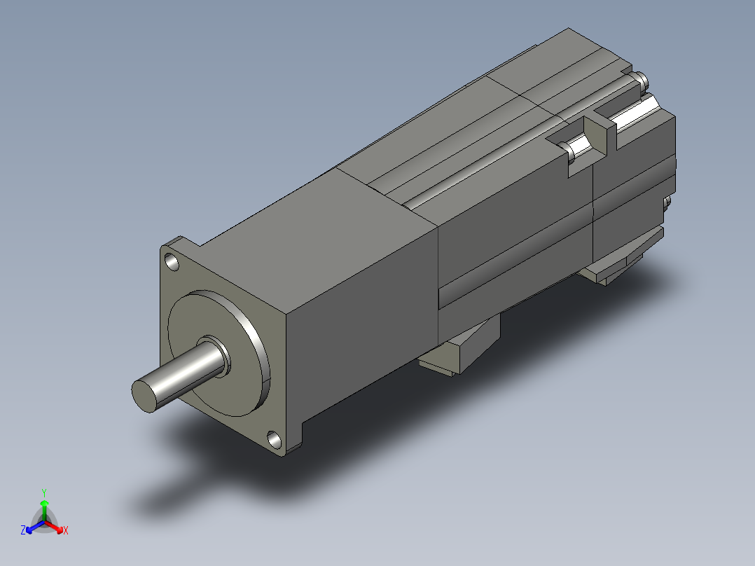 100W带刹车-hg-kr13b_a_stp三菱电机主视图