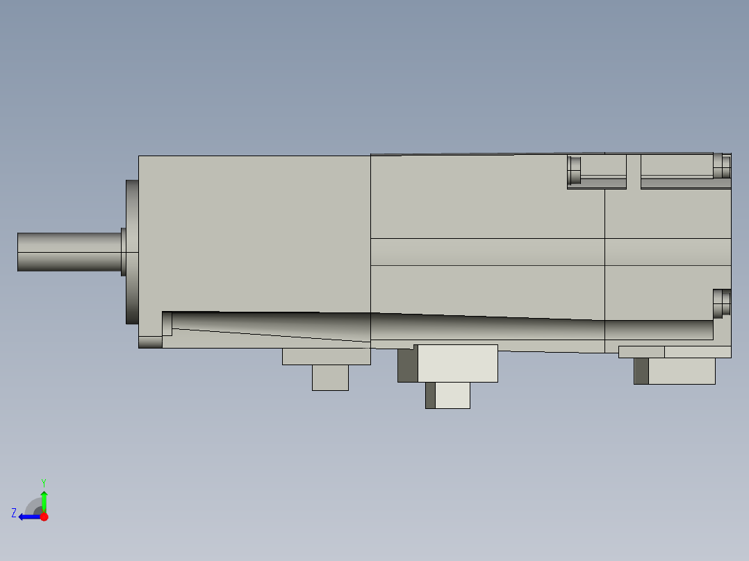 100W带刹车-hg-kr13b_a_stp三菱电机右视图