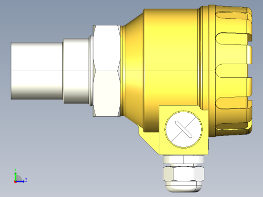 超声波设备TRANSMITTER-RANGE-4m-13.1ft-PVDF-BODY-4-20mA-2-WIRE-NPT-THREAD左视缩略图