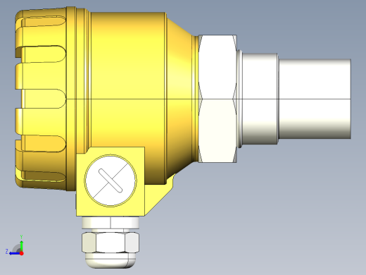 超声波设备TRANSMITTER-RANGE-4m-13.1ft-PVDF-BODY-4-20mA-2-WIRE-NPT-THREAD右视缩略图