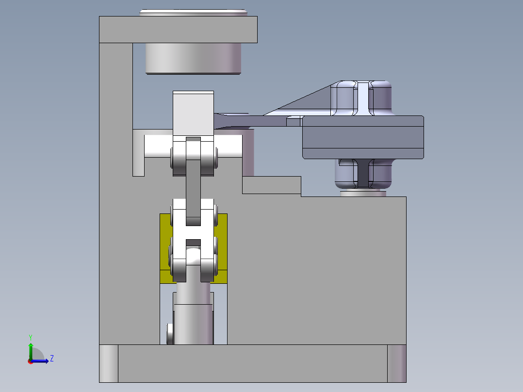 831002拨叉加工工艺及钻φ60孔夹具设计【含三维SolidWorks】左视图