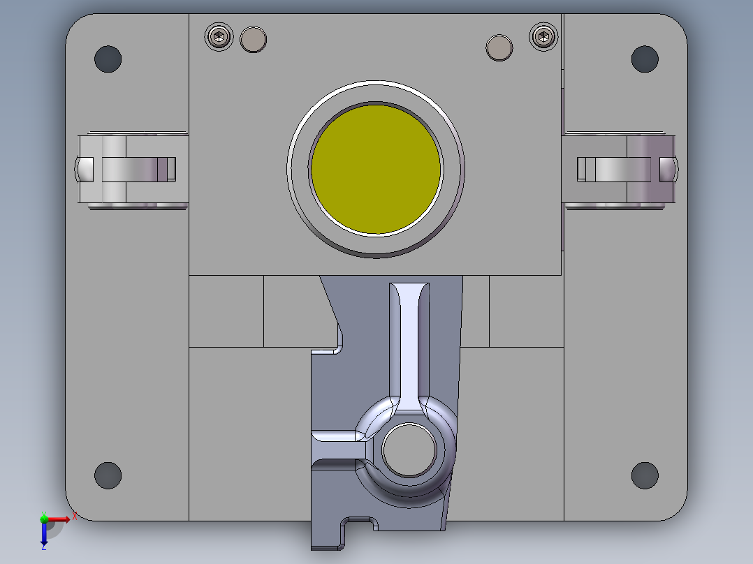 831002拨叉加工工艺及钻φ60孔夹具设计【含三维SolidWorks】俯视图