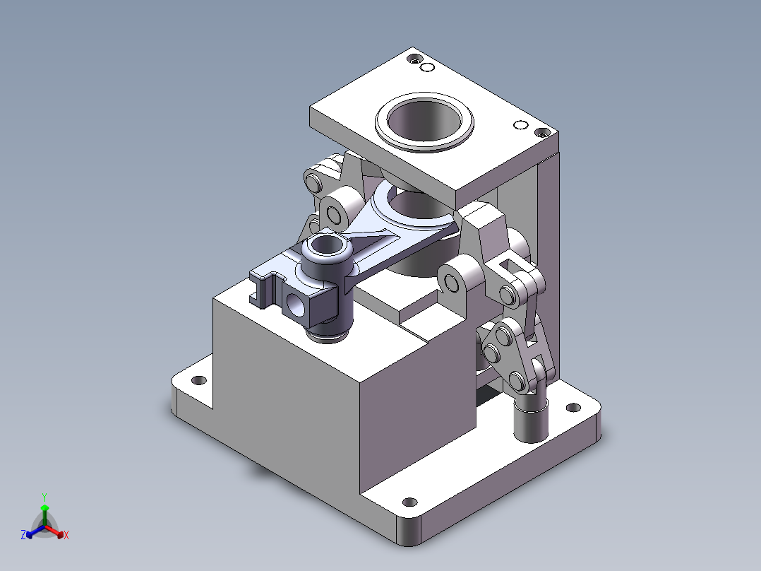 831002拨叉加工工艺及钻φ60孔夹具设计【含三维SolidWorks】正等轴测图