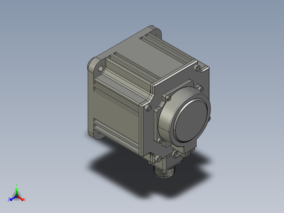 电机MS6G-130CN20B2-41P5正等轴测图