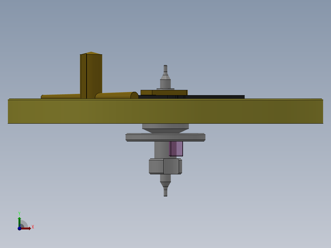 手表摆轮零件前视图