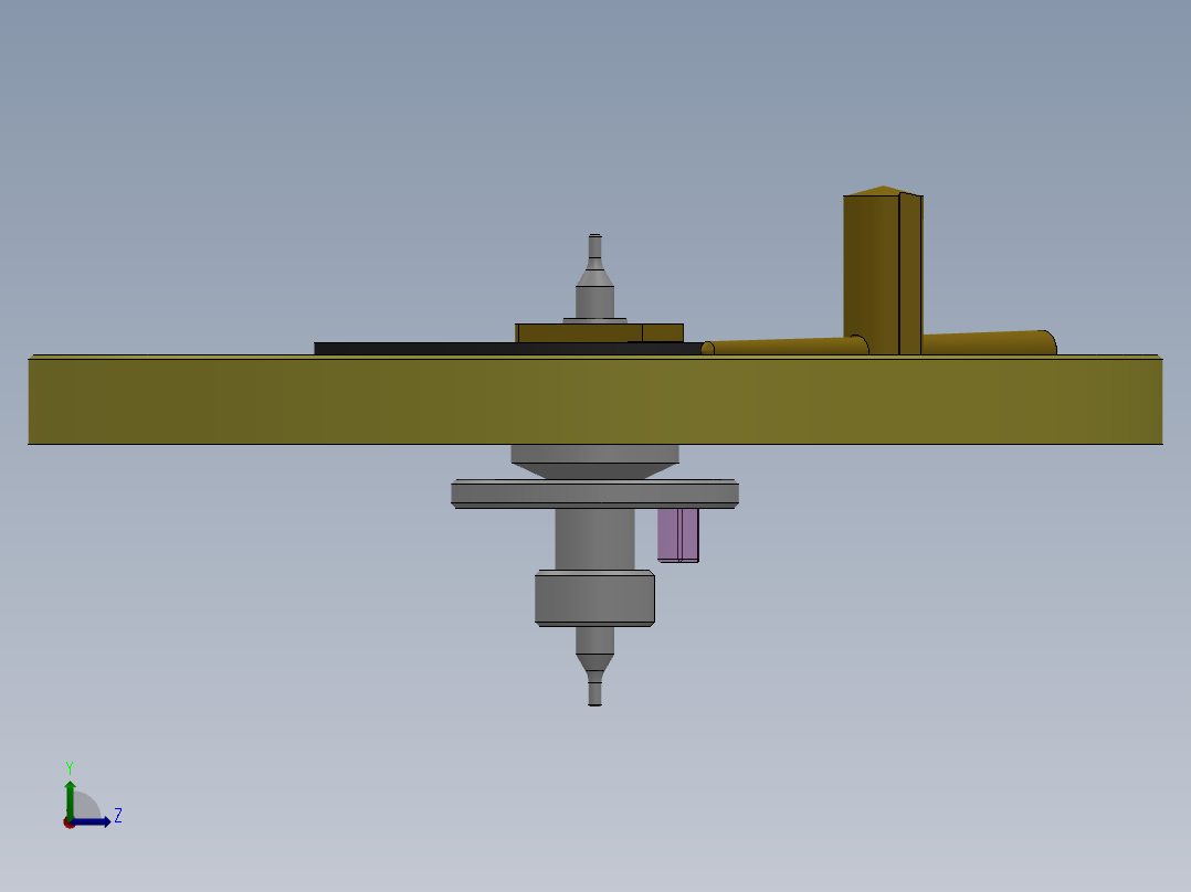 手表摆轮零件左视图