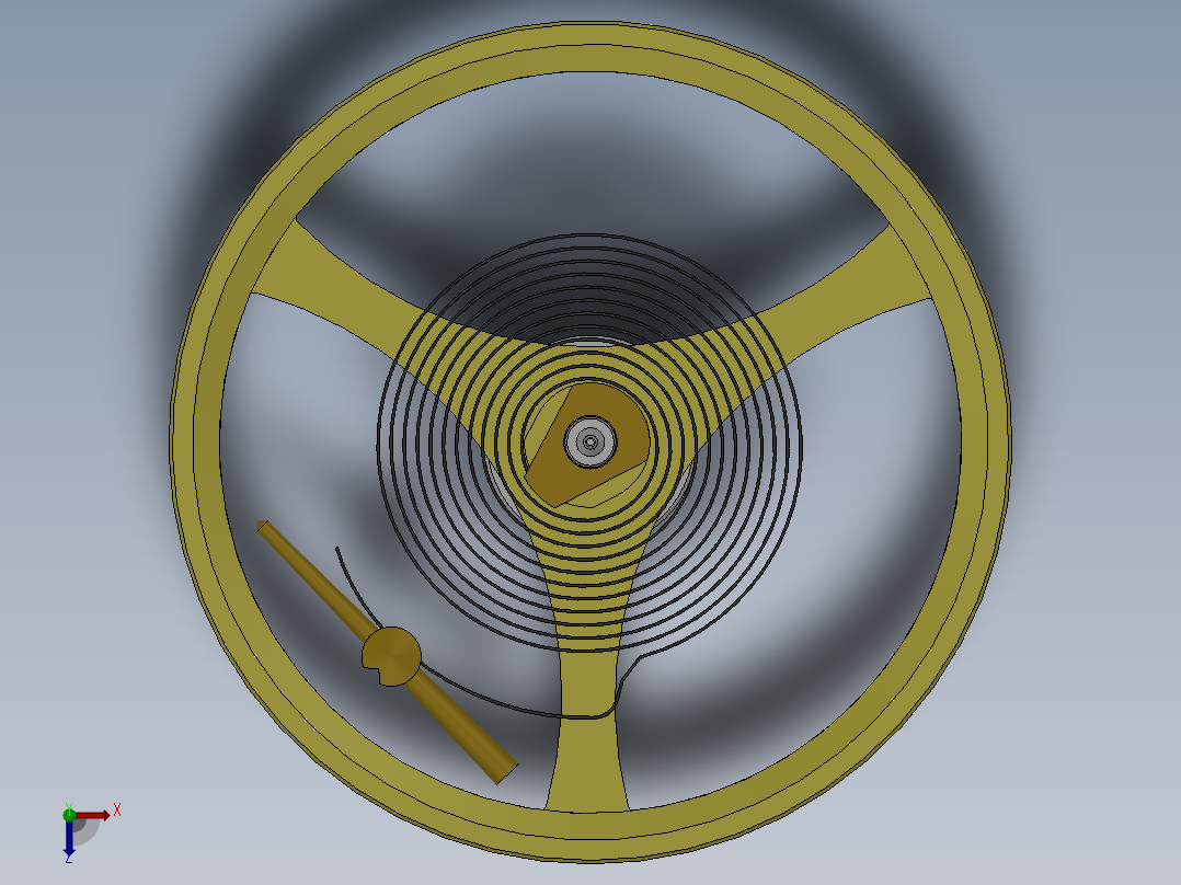 手表摆轮零件俯视图