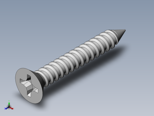 m3-13-to-40-沉头自攻螺丝-Screw M3 x 20 for Wood.SLDPRT