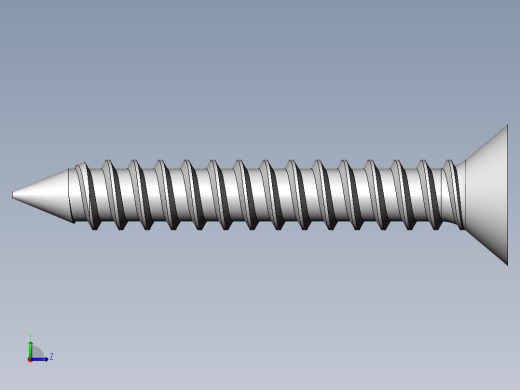 m3-13-to-40-沉头自攻螺丝-Screw M3 x 20 for Wood.SLDPRT左视缩略图