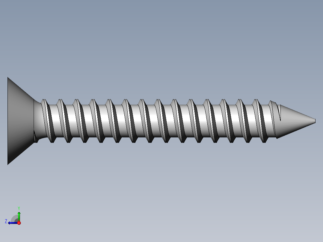 m3-13-to-40-沉头自攻螺丝-Screw M3 x 20 for Wood.SLDPRT右视图