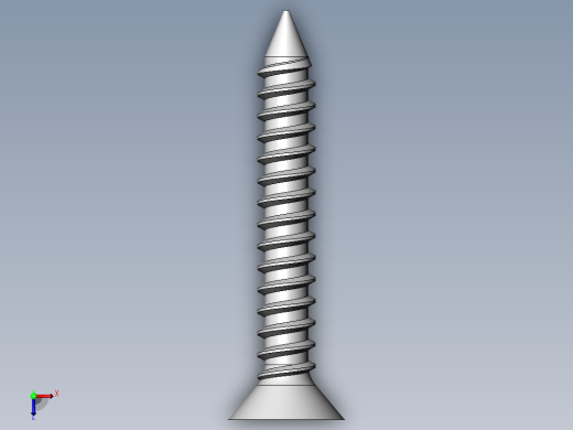 m3-13-to-40-沉头自攻螺丝-Screw M3 x 20 for Wood.SLDPRT俯视缩略图