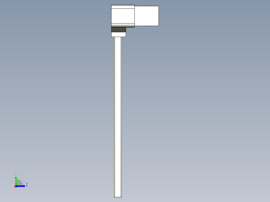 槽型光电传感器LU-L45_3D左视图