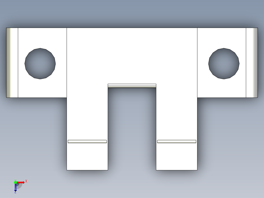 槽型光电传感器LU-L45_3D俯视图