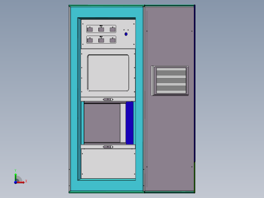 钣金综合机柜前视缩略图