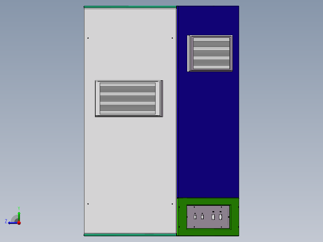 钣金综合机柜右视图