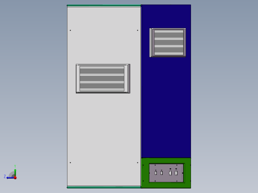钣金综合机柜右视缩略图