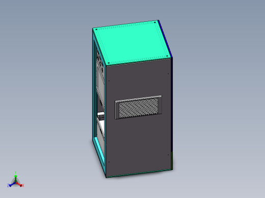 钣金综合机柜正等轴测缩略图
