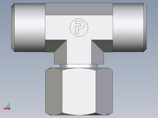 卡套式工业通用硬管接头EO_Swivel_nut_branch_tee_ET10LOMD71后视缩略图