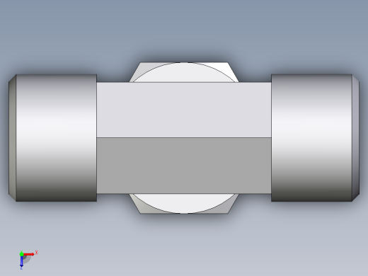 卡套式工业通用硬管接头EO_Swivel_nut_branch_tee_ET10LOMD71俯视缩略图