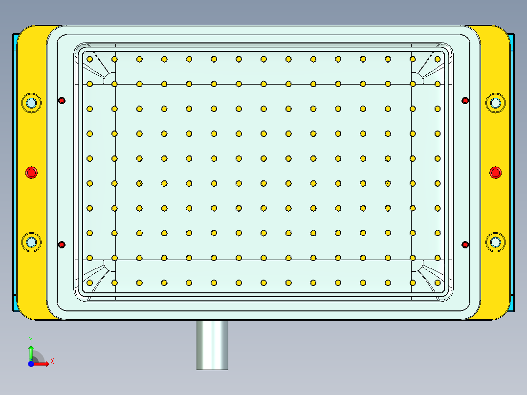 N500-COVER-笔记本CNC工装夹具三维模型CNC3前视图
