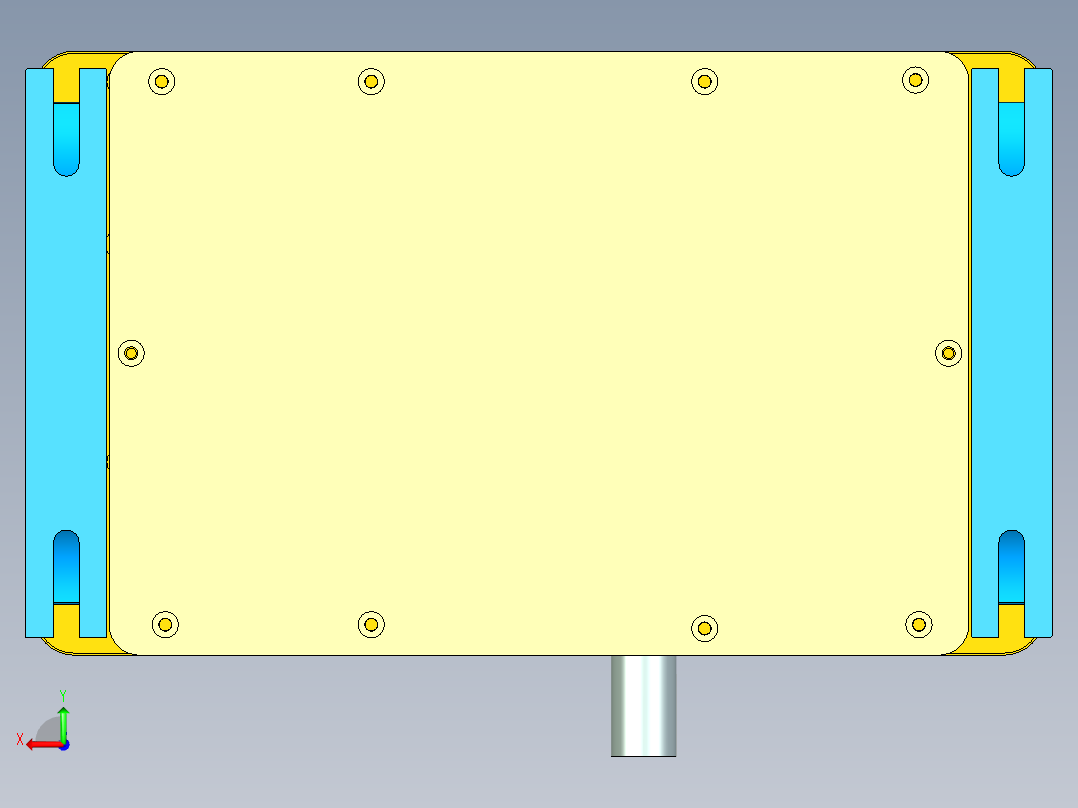 N500-COVER-笔记本CNC工装夹具三维模型CNC3后视图